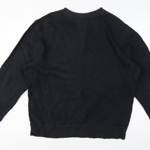 Nike Men’s Black M Crew Neck Pullover Sweatshirt Logo Sports