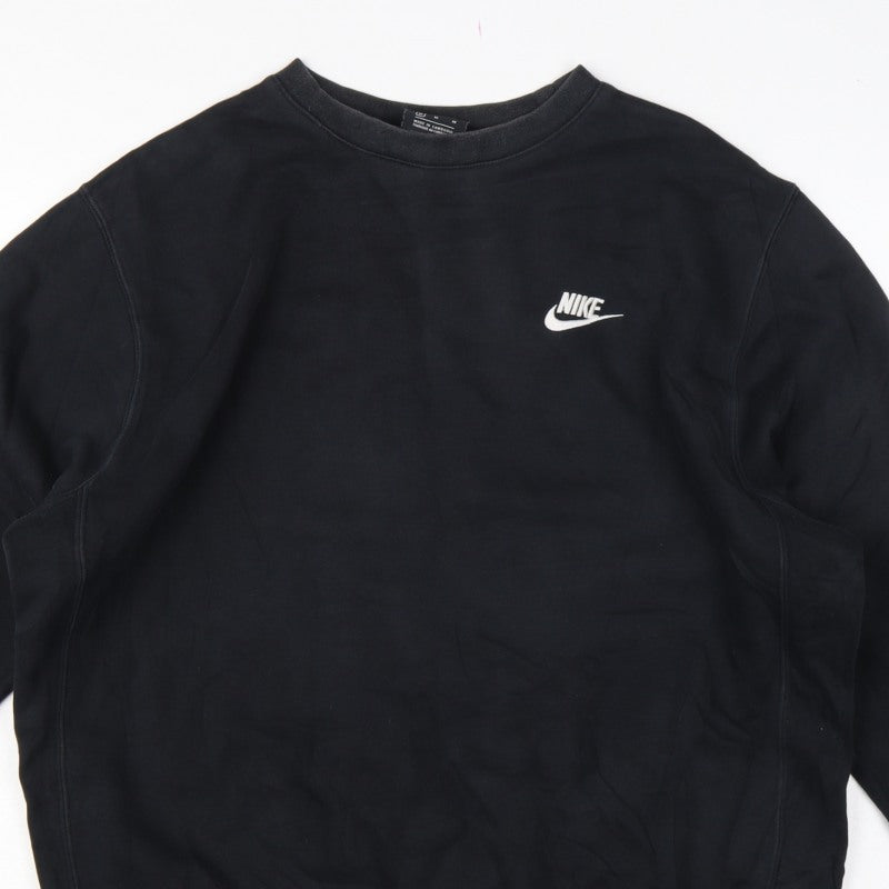 Nike Men’s Black M Crew Neck Pullover Sweatshirt Logo Sports