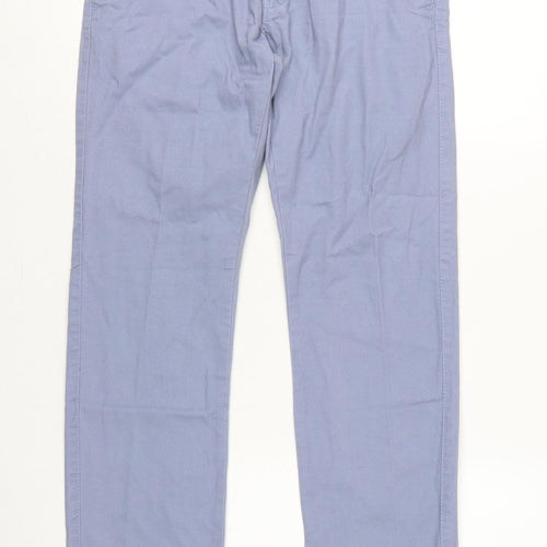 Denim Co. Men's Blue W30 L32 Slim Cotton Chino Trousers