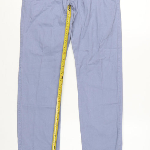Denim Co. Men's Blue W30 L32 Slim Cotton Chino Trousers