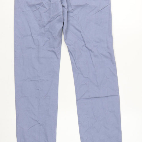 Denim Co. Men's Blue W30 L32 Slim Cotton Chino Trousers