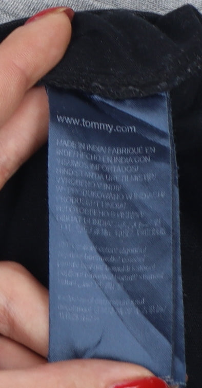 Tommy Jeans Men’s L Grey White Black Colourblock Logo T-Shirt