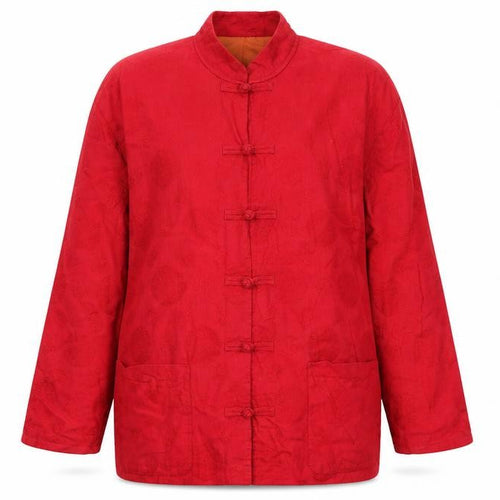 East Women's Red UK 14 Linen Blend Mandarin Collar Frog Fastening Jacket