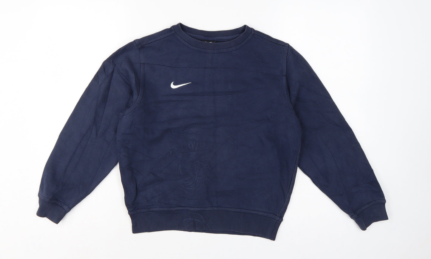 Nike Boys Blue 10-12 Years Pullover Crew Neck Logo Sweatshirt