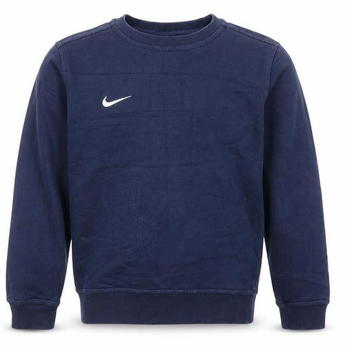 Nike Boys Blue 10-12 Years Pullover Crew Neck Logo Sweatshirt