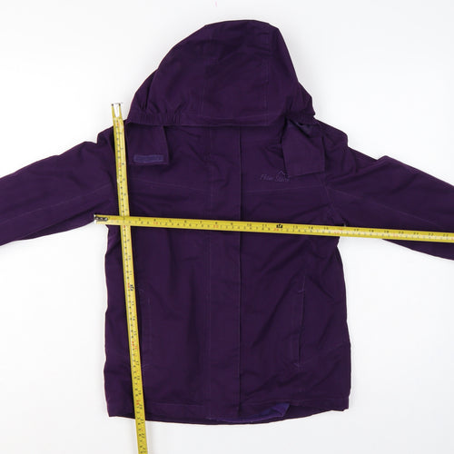 Peter Storm Boys Purple 7-8 Years Hooded Rain Jacket Fleece Lined
