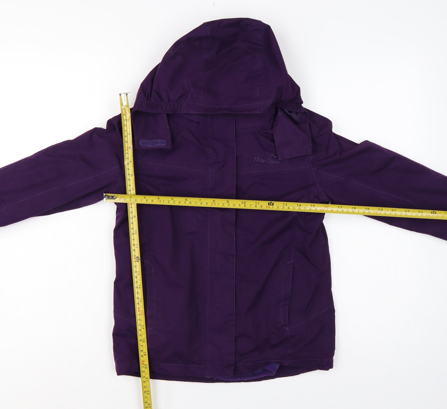 Peter Storm Boys Purple 7-8 Years Hooded Rain Jacket Fleece Lined