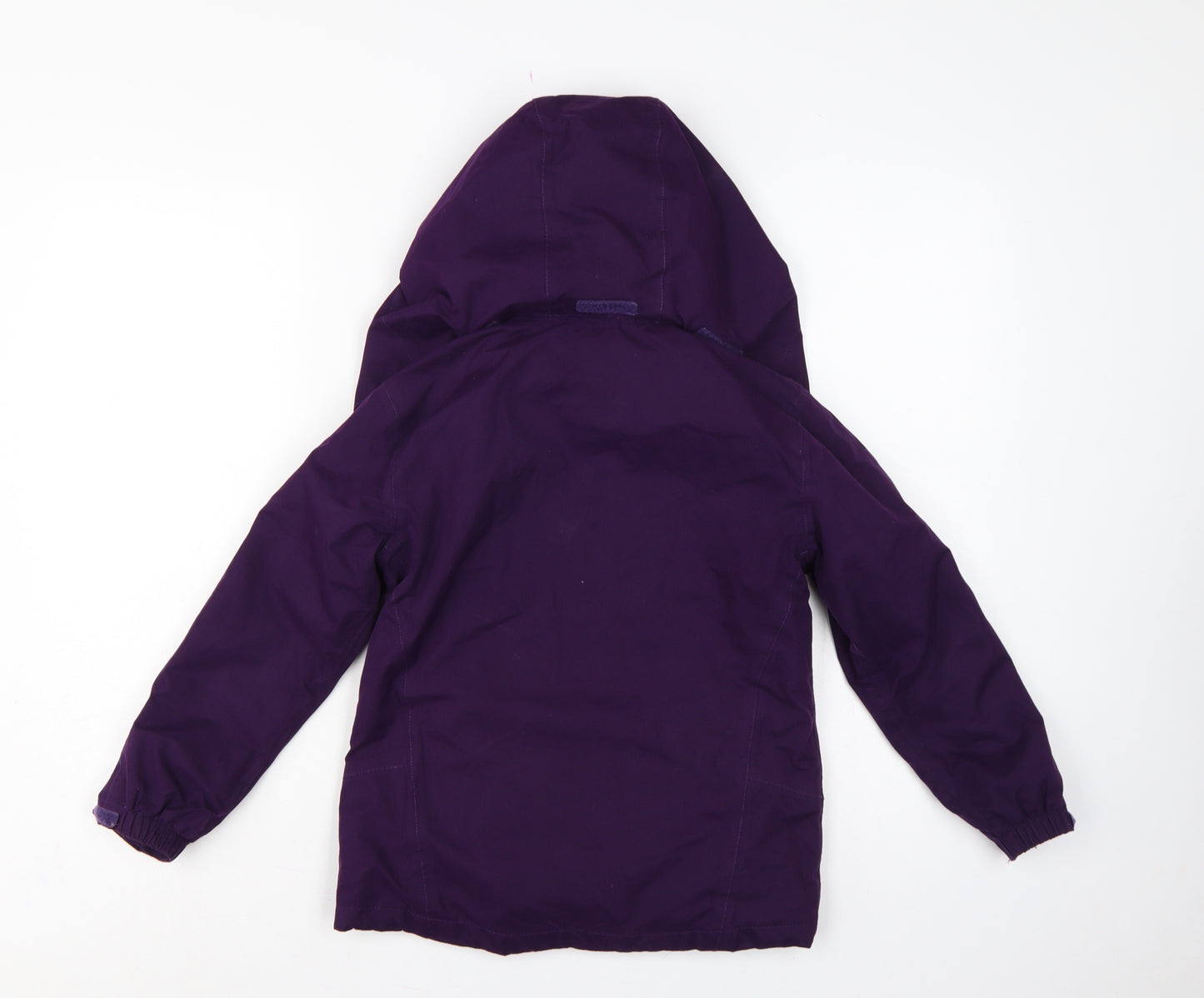 Peter Storm Boys Purple 7-8 Years Hooded Rain Jacket Fleece Lined