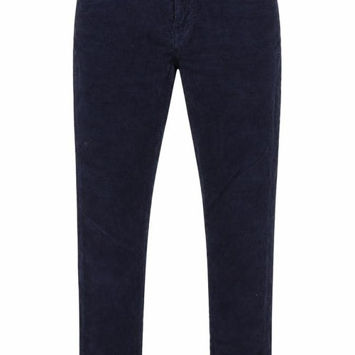 GANT Men’s Blue W32 L32 Audrey Slim Corduroy Low Waist Trousers