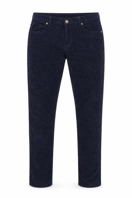 GANT Men’s Blue W32 L32 Audrey Slim Corduroy Low Waist Trousers
