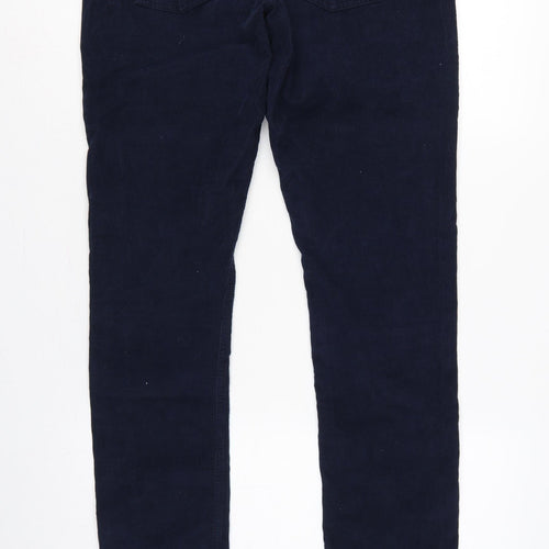 GANT Men’s Blue W32 L32 Audrey Slim Corduroy Low Waist Trousers
