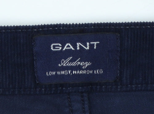 GANT Men’s Blue W32 L32 Audrey Slim Corduroy Low Waist Trousers