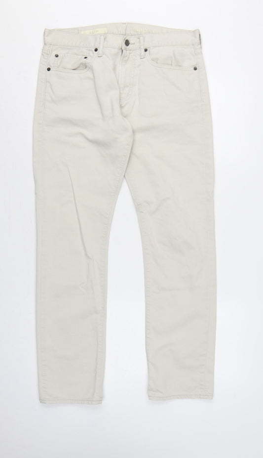 Gap 1969 Men’s Ivory 31/30 Slim Tapered 100% Cotton Jeans