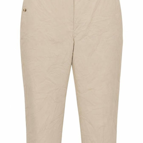 M&S Women Beige Size 20 High Rise Straight 7/8 Cropped Trousers