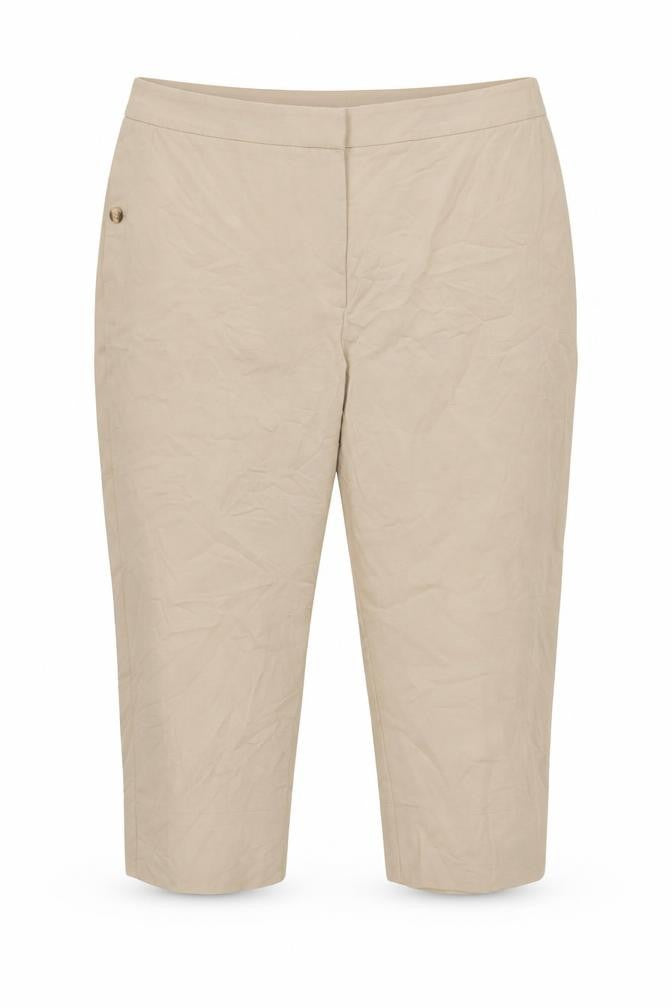 M&S Women Beige Size 20 High Rise Straight 7/8 Cropped Trousers