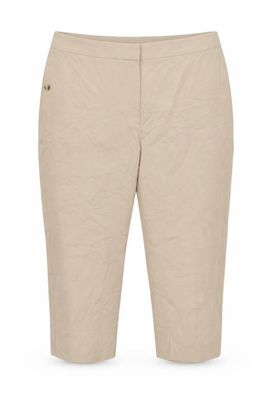 M&S Women Beige Size 20 High Rise Straight 7/8 Cropped Trousers