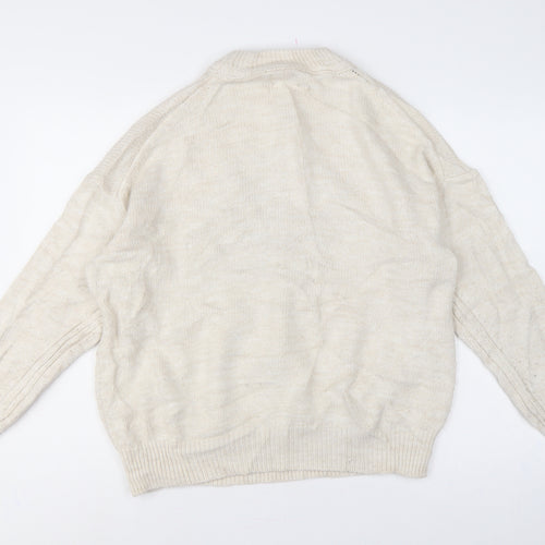 ASOS Design Women Ivory UK 8 Weekend Chunky Knit Pullover Jumper