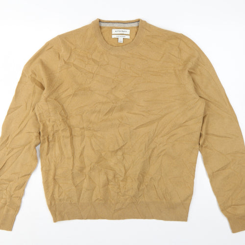 Autograph Men’s Beige L Pure Cashmere Crew Neck Pullover Jumper