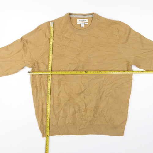 Autograph Men’s Beige L Pure Cashmere Crew Neck Pullover Jumper