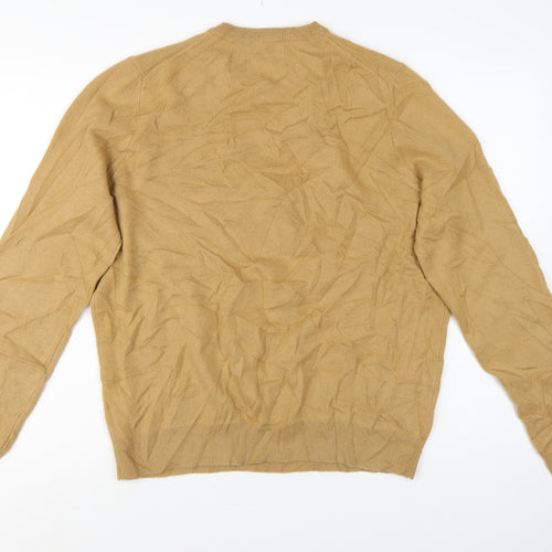 Autograph Men’s Beige L Pure Cashmere Crew Neck Pullover Jumper
