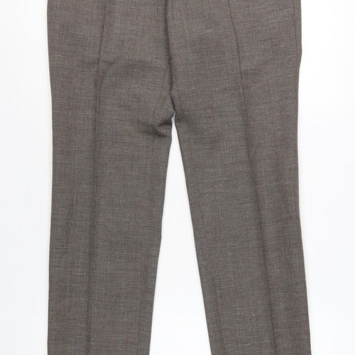 John Lewis & Co Men’s Grey 32 Wool Linen Pleated Dress Trousers