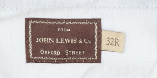 John Lewis & Co Men’s Grey 32 Wool Linen Pleated Dress Trousers