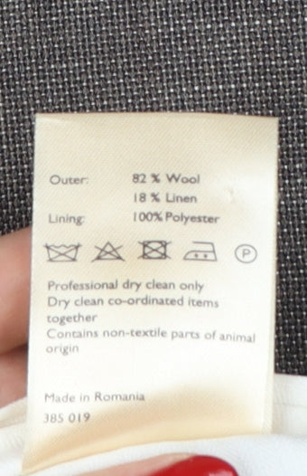 John Lewis & Co Men’s Grey 32 Wool Linen Pleated Dress Trousers