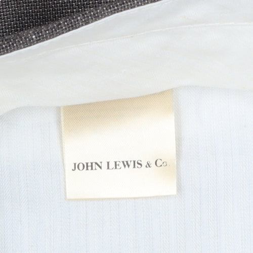 John Lewis & Co Men’s Grey 32 Wool Linen Pleated Dress Trousers
