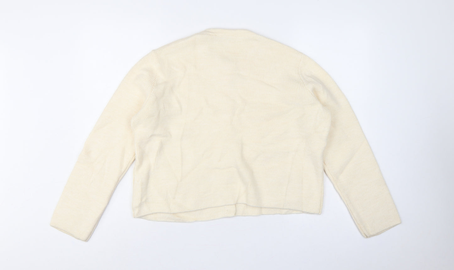 Marks and Spencer Women’s Ivory M Button Pocket Knit Cardigan
