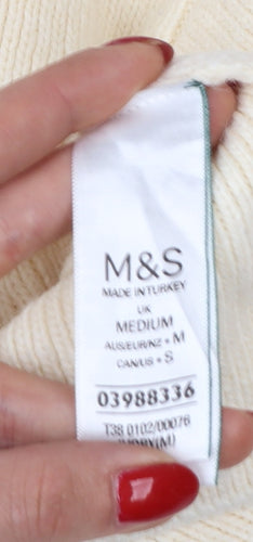 Marks and Spencer Women’s Ivory M Button Pocket Knit Cardigan