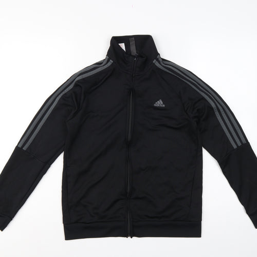 Adidas Boys Black 13-14 Years Full Zip AEROREADY Track Sweatshirt