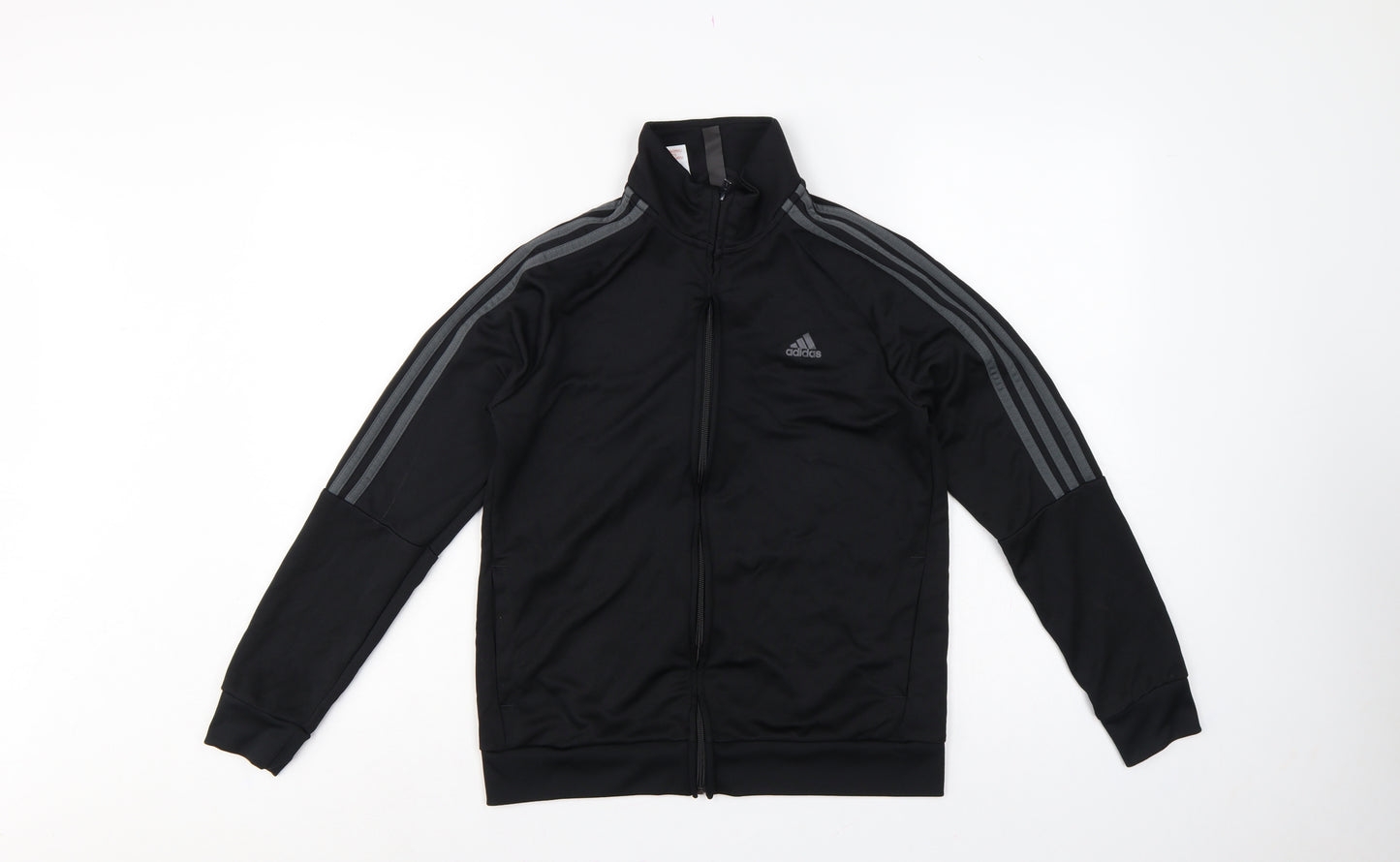 Adidas Boys Black 13-14 Years Full Zip AEROREADY Track Sweatshirt