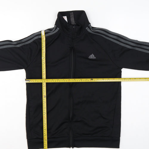 Adidas Boys Black 13-14 Years Full Zip AEROREADY Track Sweatshirt