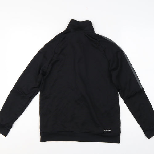 Adidas Boys Black 13-14 Years Full Zip AEROREADY Track Sweatshirt
