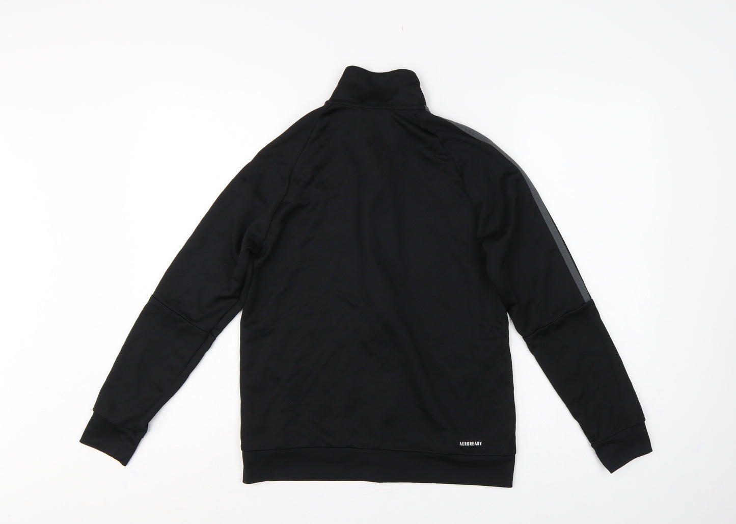 Adidas Boys Black 13-14 Years Full Zip AEROREADY Track Sweatshirt
