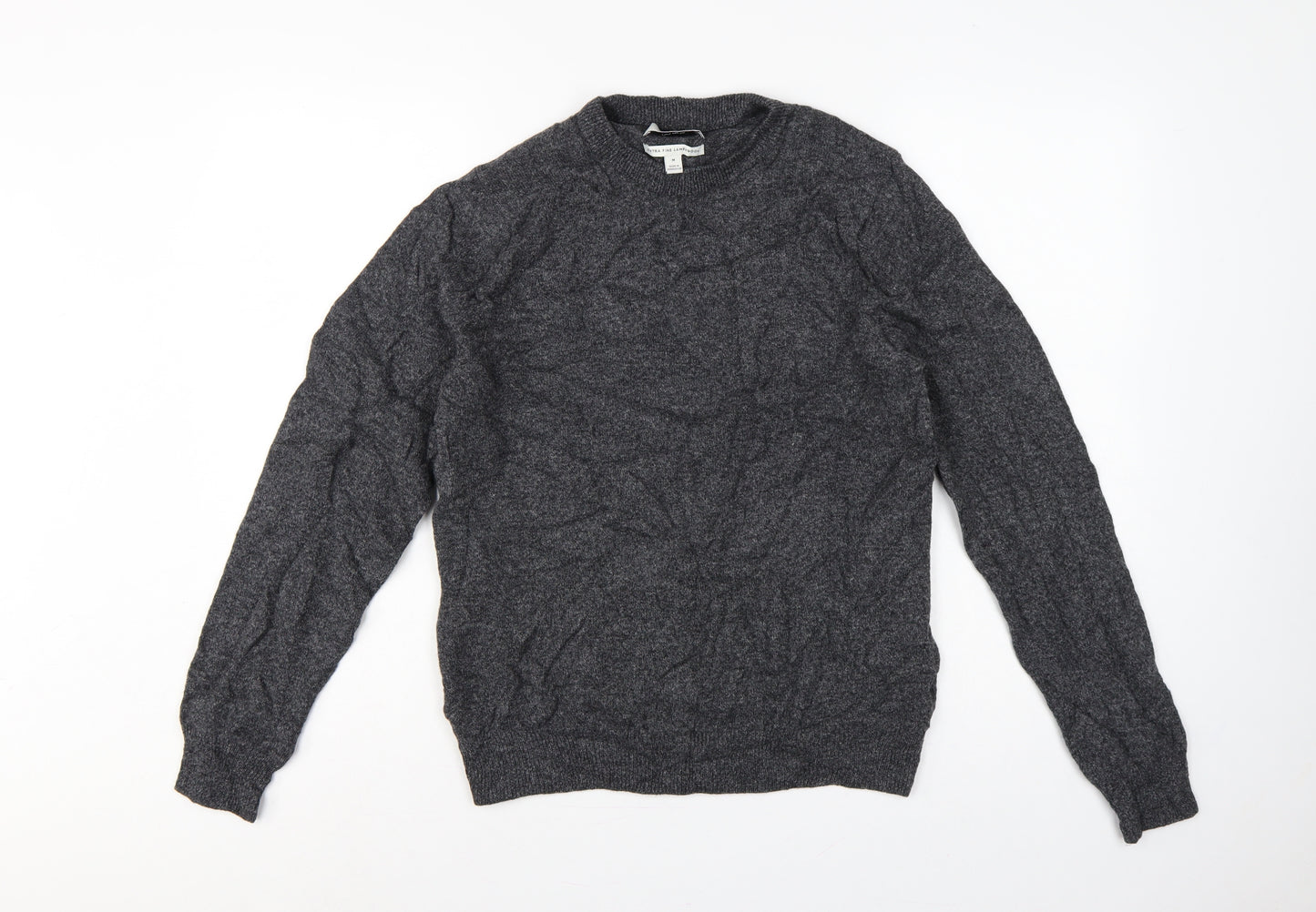 Marks & Spencer Men Grey M Lambswool Crew Neck Pullover Jumper