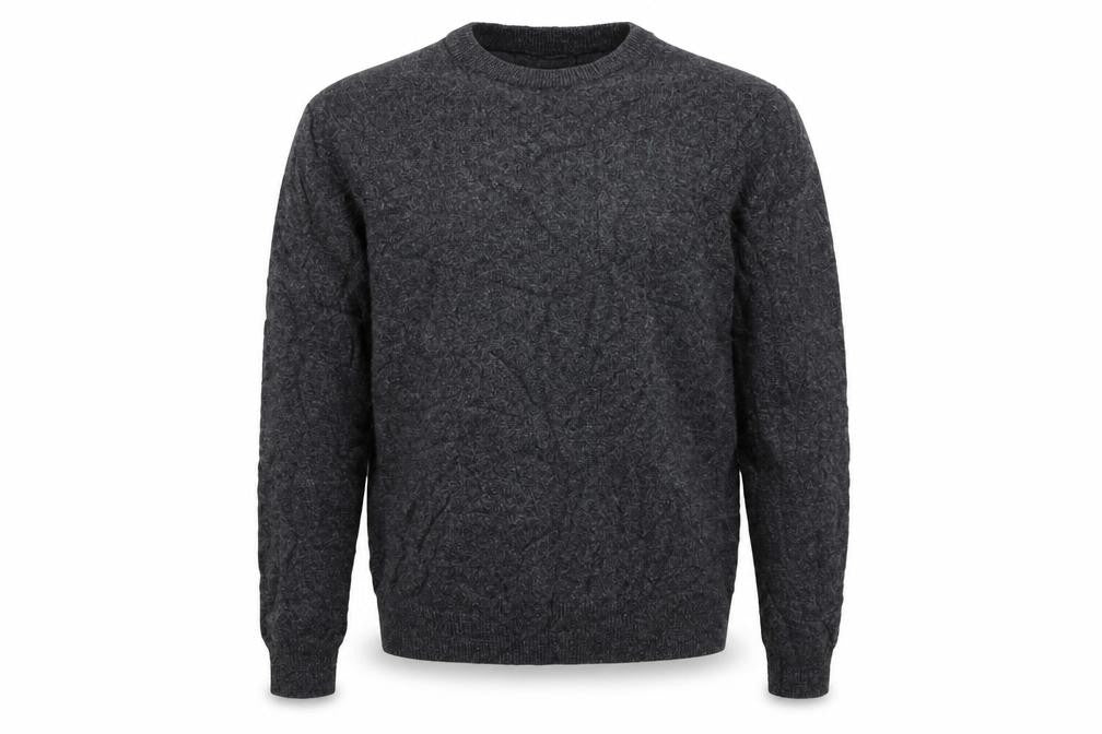 Marks & Spencer Men Grey M Lambswool Crew Neck Pullover Jumper