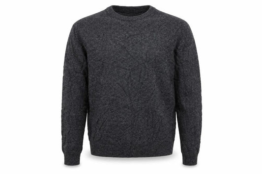 Marks & Spencer Men Grey M Lambswool Crew Neck Pullover Jumper