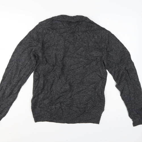 Marks & Spencer Men Grey M Lambswool Crew Neck Pullover Jumper