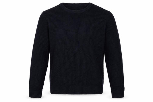 Marks and Spencer Men's Navy 2XL Lambswool Blend Crew Neck Pullover Jumper