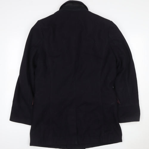 Jasper Conran Men’s Black M Wool Pea Coat Double Breasted