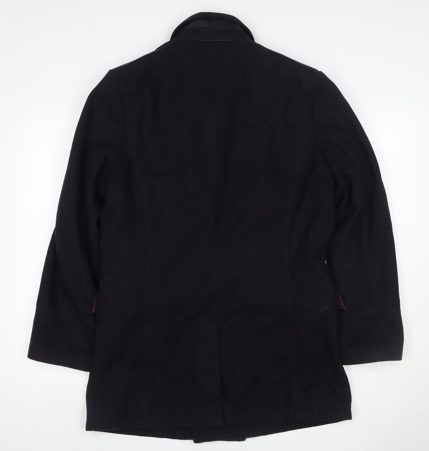 Jasper Conran Men’s Black M Wool Pea Coat Double Breasted