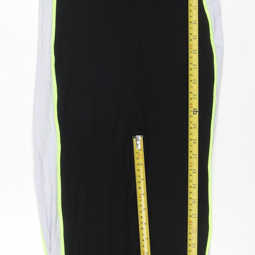 Topshop SNO Womens Black Colourblock Jersey Jumpsuit UK 10