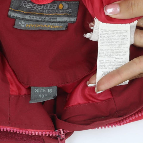 Regatta Women’s Red UK 16 Hydrafort Hooded Waterproof Rain Jacket