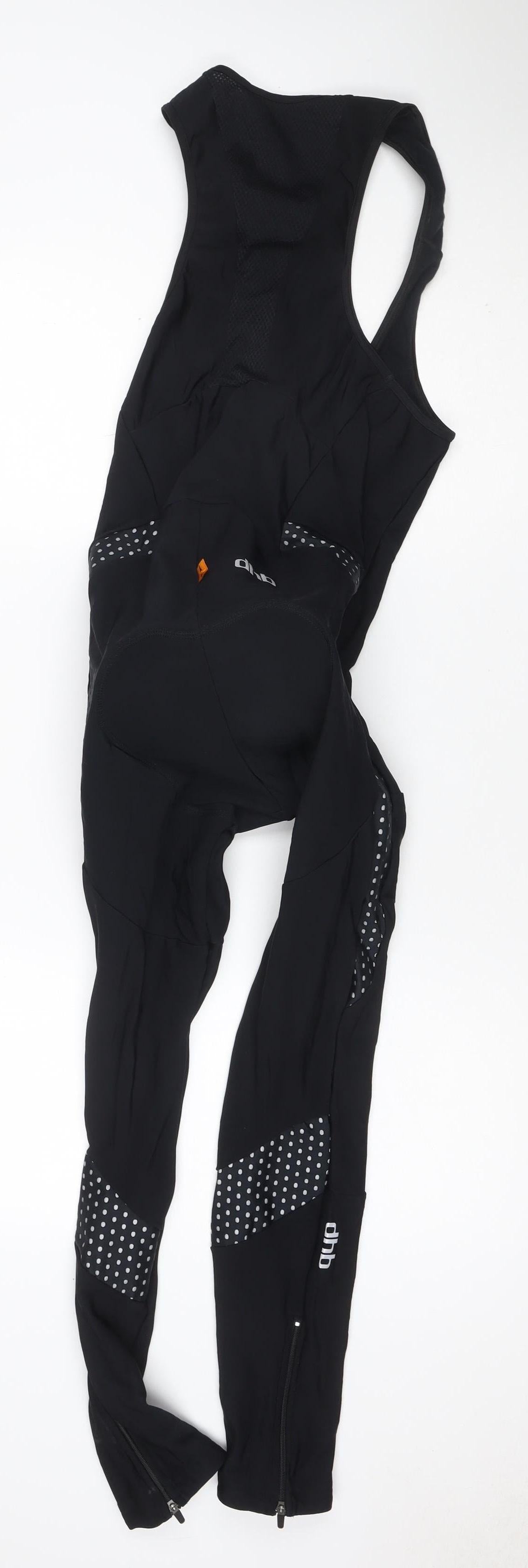 dhb Women’s Black L Padded Cycling Bib Compression Leggings Reflective
