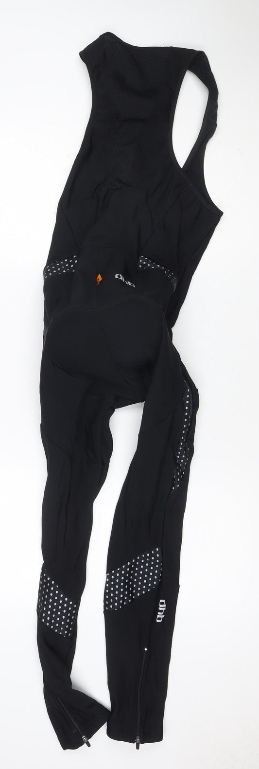 dhb Women’s Black L Padded Cycling Bib Compression Leggings Reflective