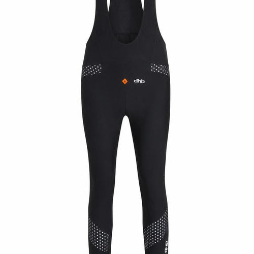 dhb Women’s Black L Padded Cycling Bib Compression Leggings Reflective