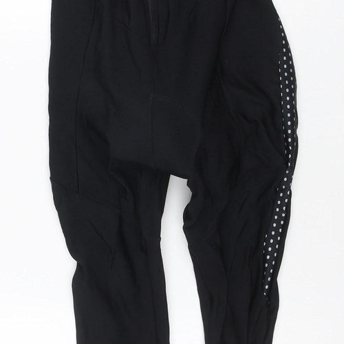 dhb Women’s Black L Padded Cycling Bib Compression Leggings Reflective