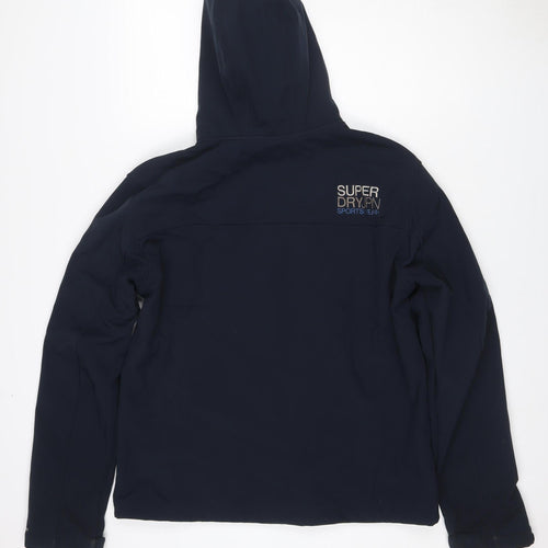 Superdry Men's Navy XL Trekker Windcheater Hooded Softshell Jacket