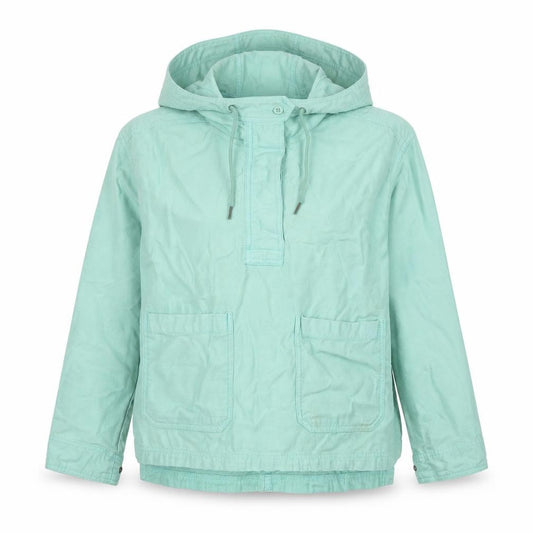 GAP Women's Green XS Petite Hooded Cotton Anorak Jacket Pockets